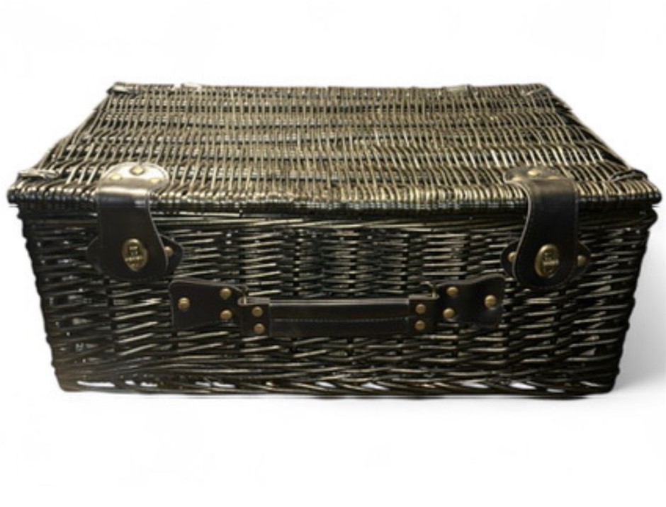 Black Wicker Picnic Basket