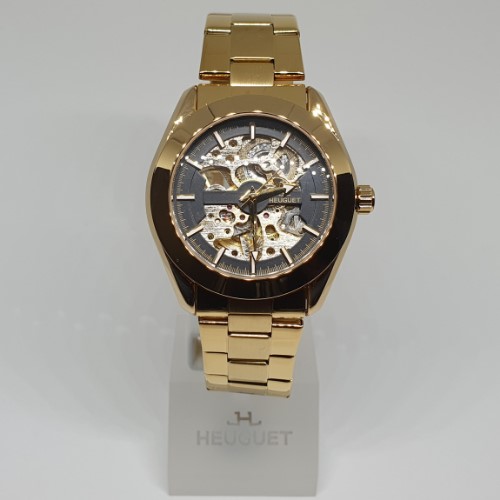 HEUGUET Type 001 Men's Skeleton Automatic Watch — Gold