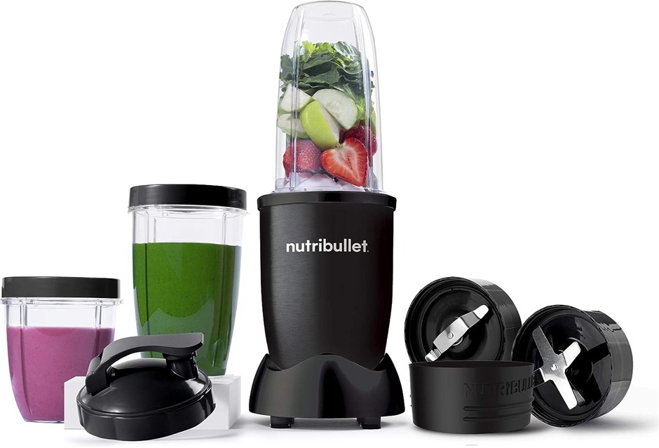 NUTRIBULLET 900W Series Blender, 11 Piece Set, Black. NB: Has Been Used, mi