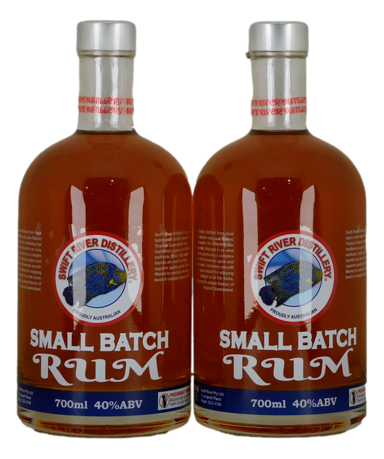 Swift River Distillery Small Batch Rum (2x 700mL), QLD.