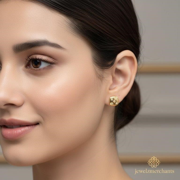 22K/Italy Gold Filled Earring -(stamped 22K/Italy)-Warranty Quality-Bonus