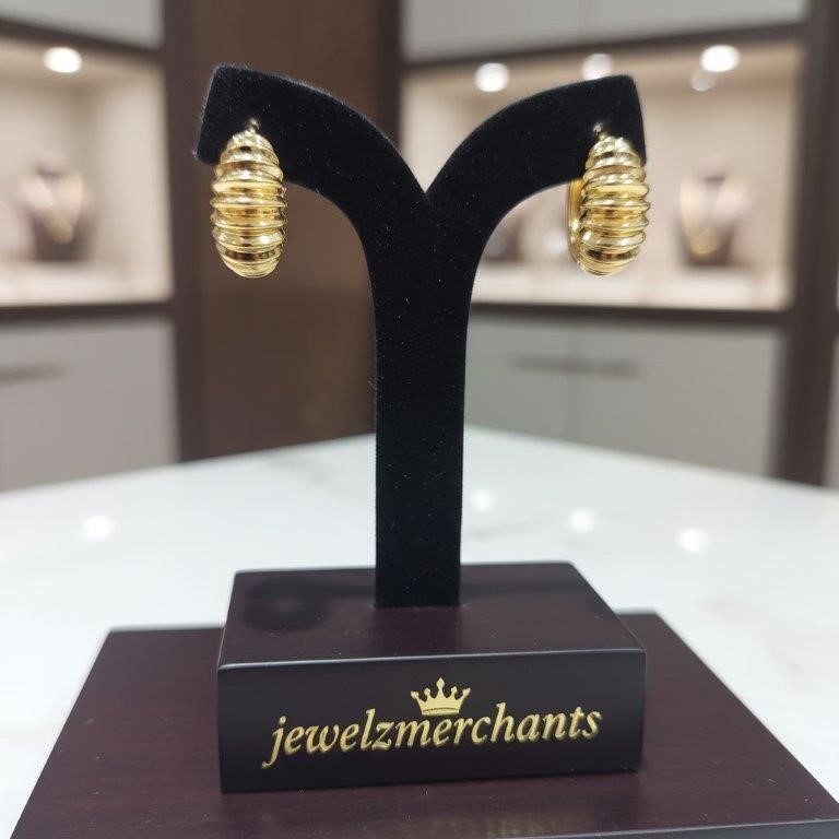 22K/Italy  Gold Filled Earring -(stamped 22K/Italy)-Warranty Quality-Bonus
