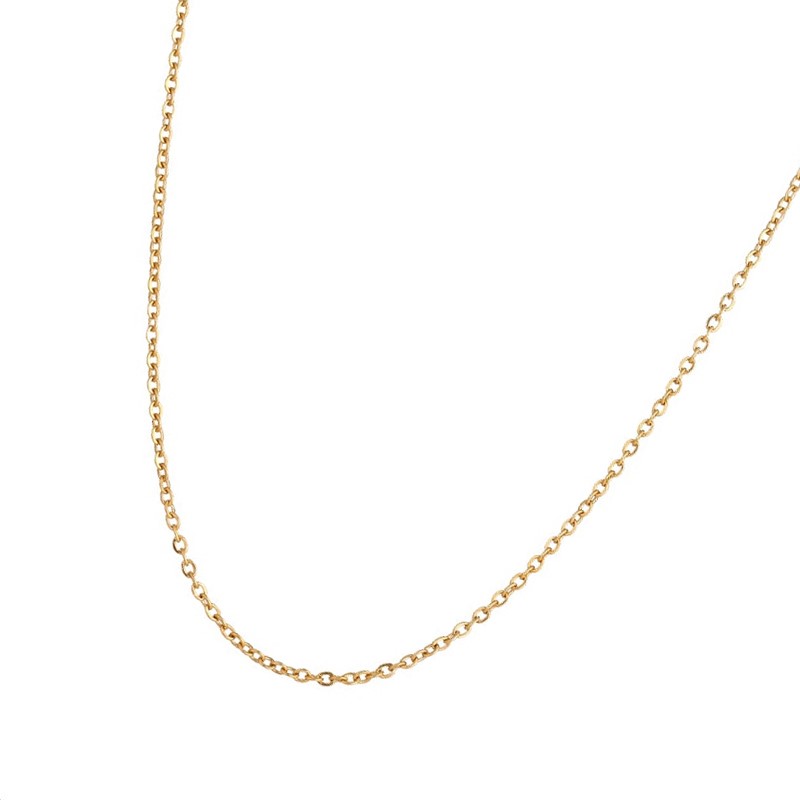 Classic 1.5mm Stainless Steel Fine Chain Necklace - 60cm (yellow)