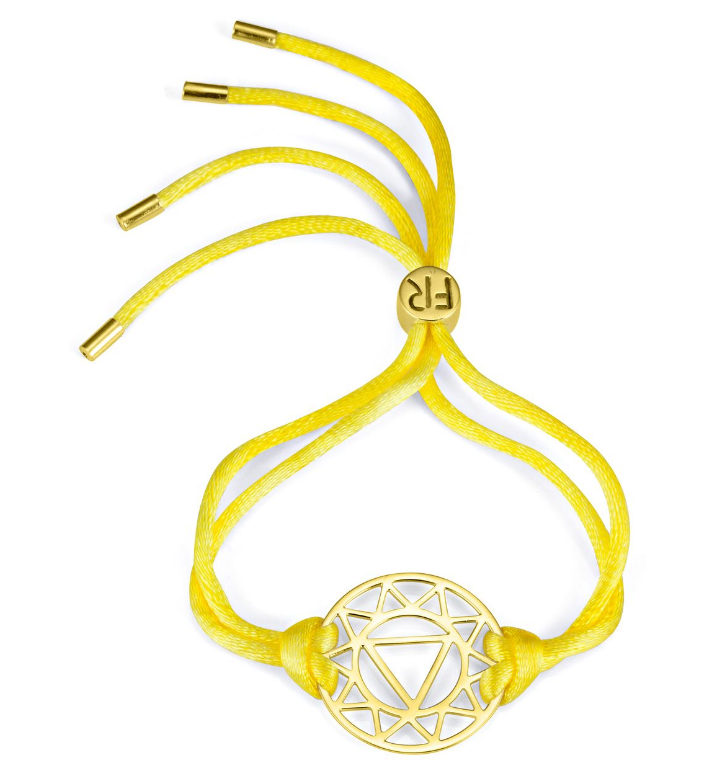 Solid 925 Sterling Silver & Gold Plated Chakra Bracelet - Solar Plexus