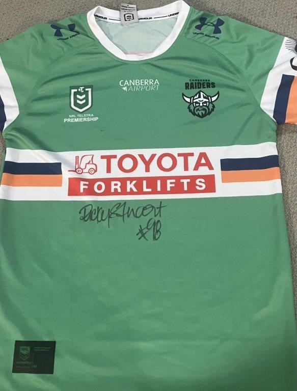 RICKY STUART SIGNED RAIDERS JERSEY