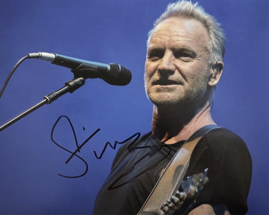 STING SIGNED CONCERT PHOTO