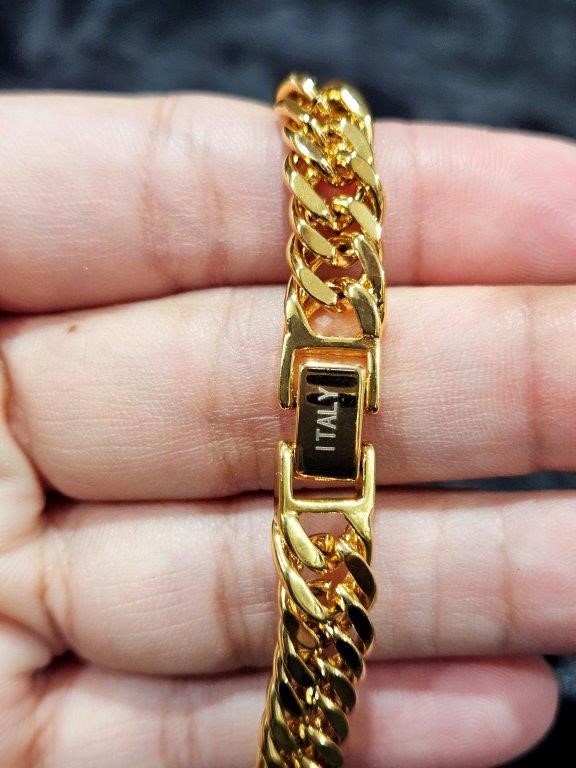 18k Italy Stamped Yellow Gold Filled  Chain-Quality Guarantee-50cm