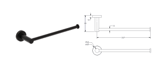 Towel Holder MATTE BLACK