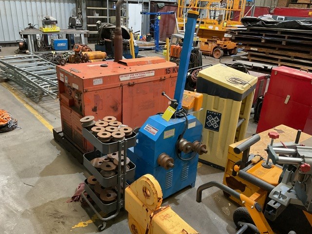 <p>Hafco RR-44 Section And Tube Rolling Machine With Trolley Of Rollers</p>