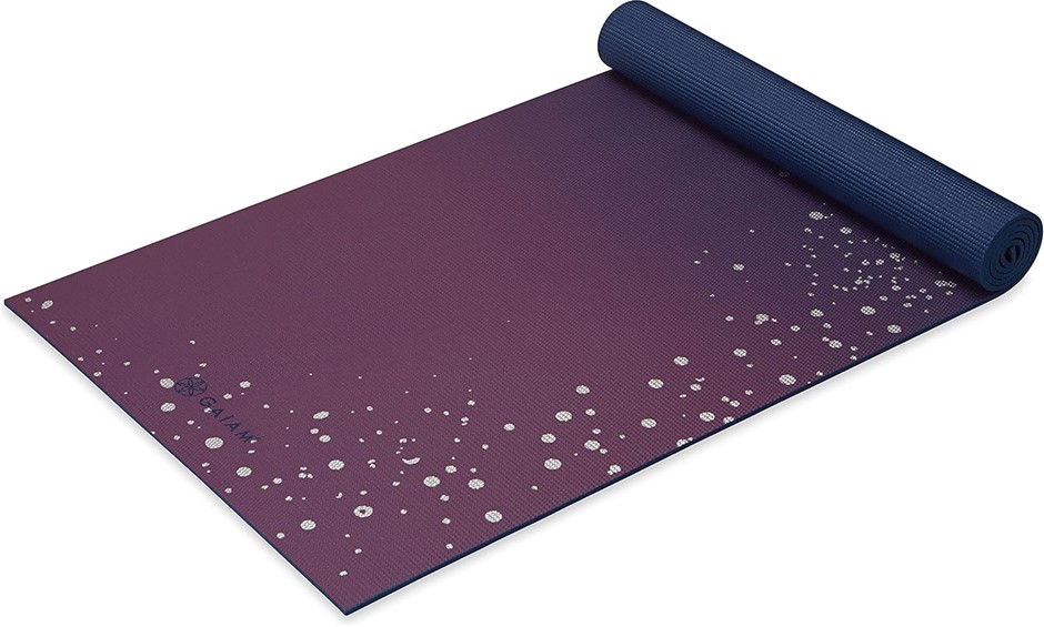 Gaiam Yoga Mat - Premium 6mm Print Extra Thick Non Slip Exercise & Fitness