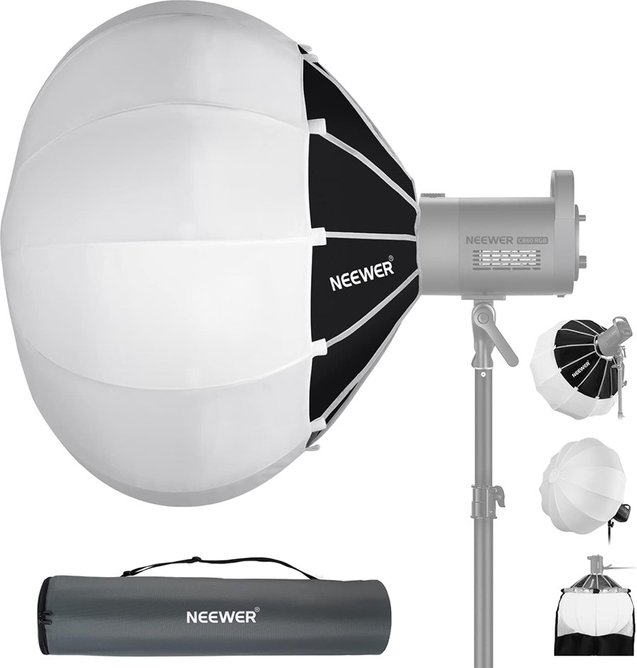 NEEWER 35"/90cm Lantern Softbox One Step Quick Release, 360° Light Diffuser