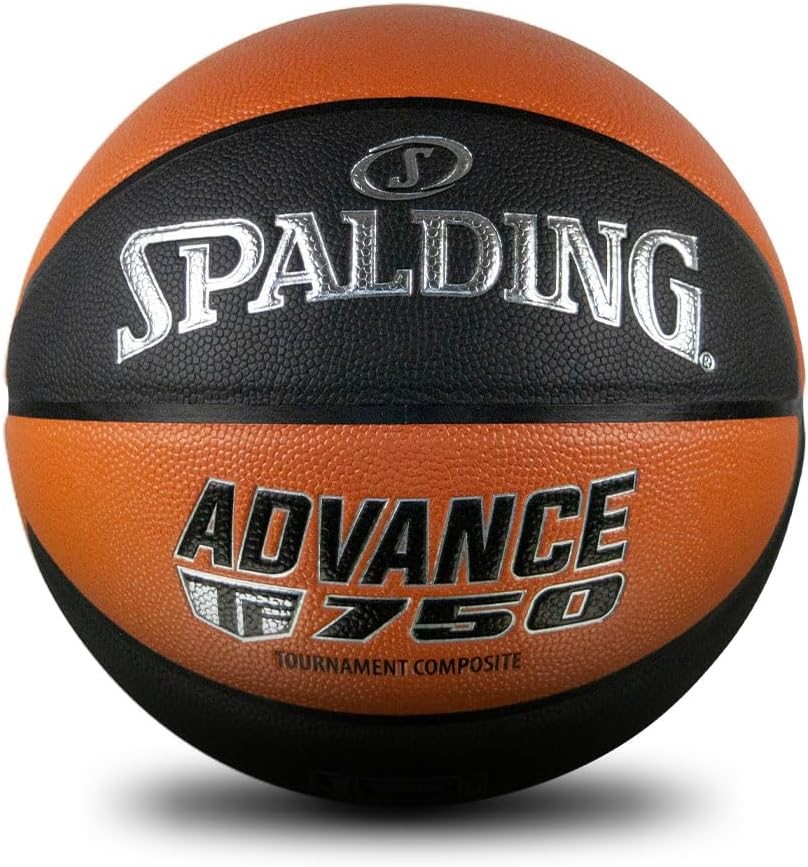 Spalding Advance TF-750 All Surface Basketball, Black & Orange, Size 5.