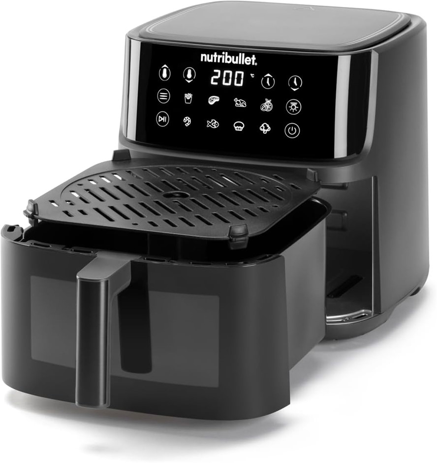 NUTRIBULLET Crisplite Vision Air Fryer, 8L. NB: Has been used. <b>Important