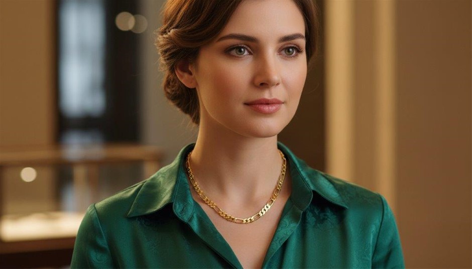 14K/Italy Stamped Yellow Gold Filled Figaro Chain -50cm-Bonus Gift