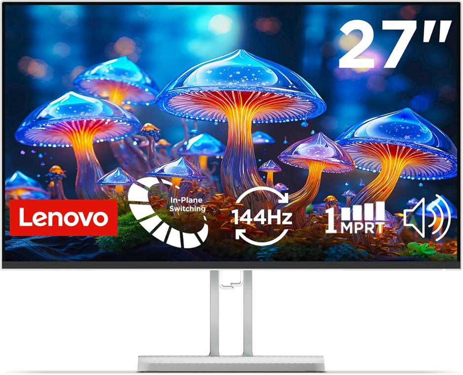 Lenovo L27-4C | 27" (68.58cm) FHD IPS 144Hz Ultraslim Monitor | 1ms, 2x3W S