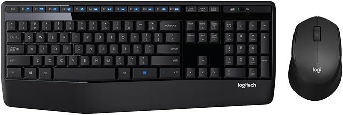 Logitech MK345 Wireless Keyboard and Mouse Combo - Full-Sized Keyboard with