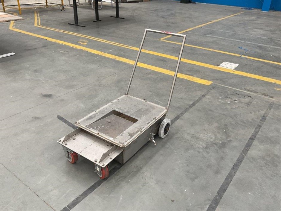 Stainless Steel Mobile Oil Disposal Unit with Drain Points Castor Wheels