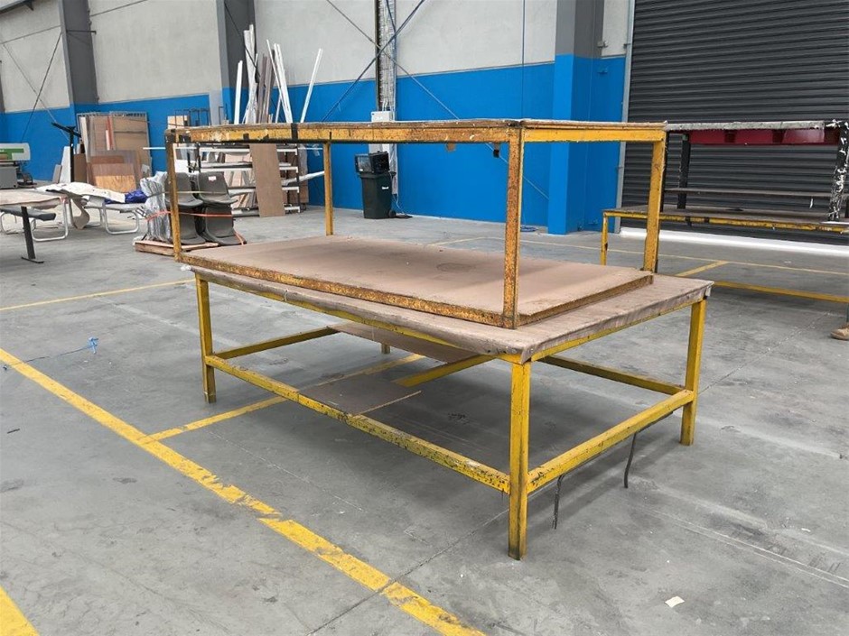Pair of Steel Frame Work Benches