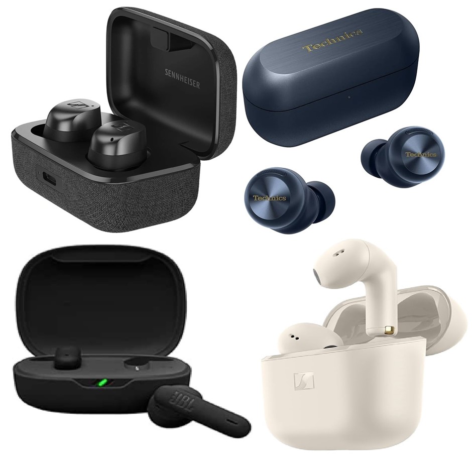 4 x Assorted Wireless Earbuds. 1 x SENNHEISER MOMENTUM True Wireless 4 Smar