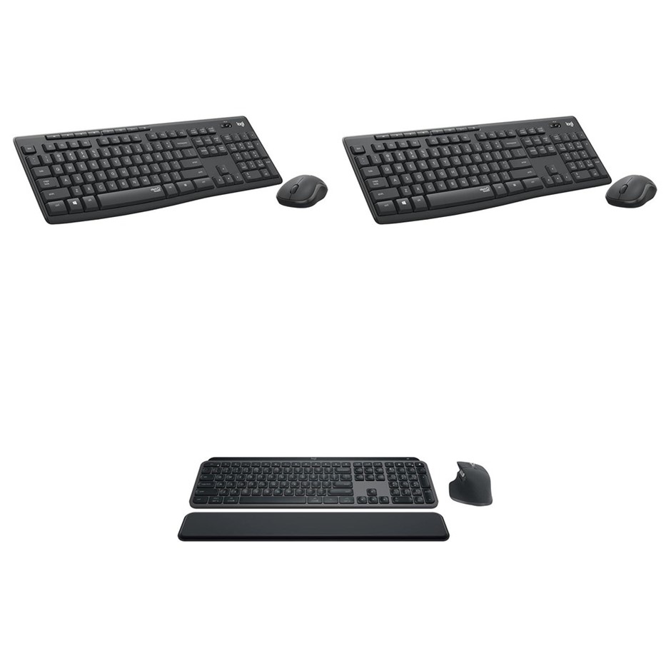 3 x Assorted Keyboard Combos. 2 x LOGITECH MK295 Silent Wireless Keyboard a