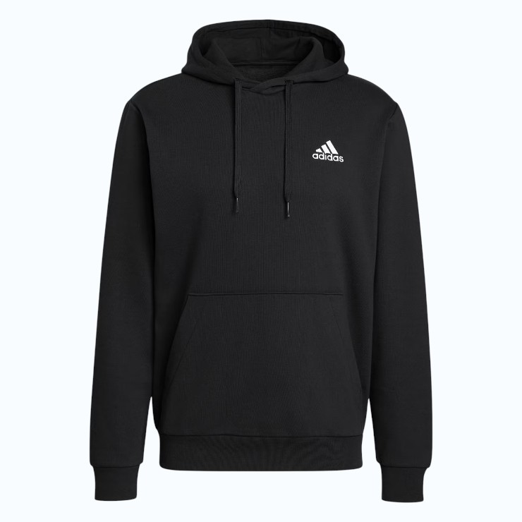 ADIDAS Men's FeelCozy Hoodie, Size AU XL, Black/White, GV5294. NB: may have