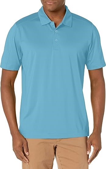 CUTTER & BUCK Men's Prospect Textured Stretch Short Sleeve Polo, Size Small