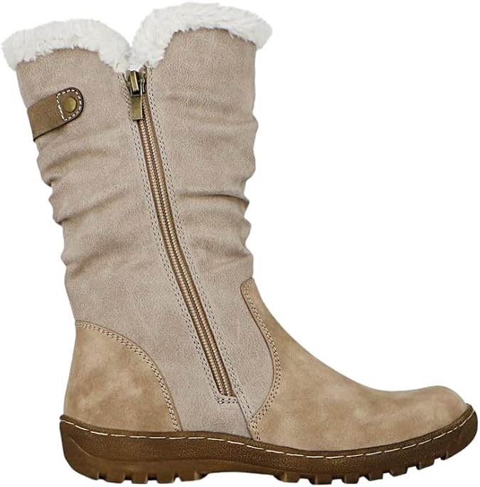 BELLISSIMO Women's Noon Boot, UK 5.5/US8, Natural, G01610. Buyers Note - D