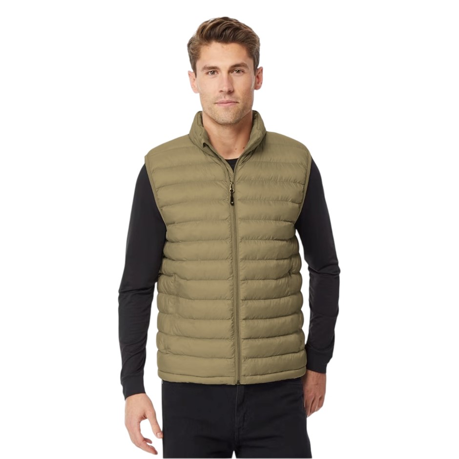 32DEGREES Men's Puffer Vest, Size M, Khaki. Buyers Note - Discount Freight