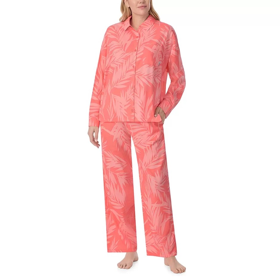 DKNY Women's 2pc Cotton Blend PJ Set, Size XL, Coral. Buyers Note - Discou