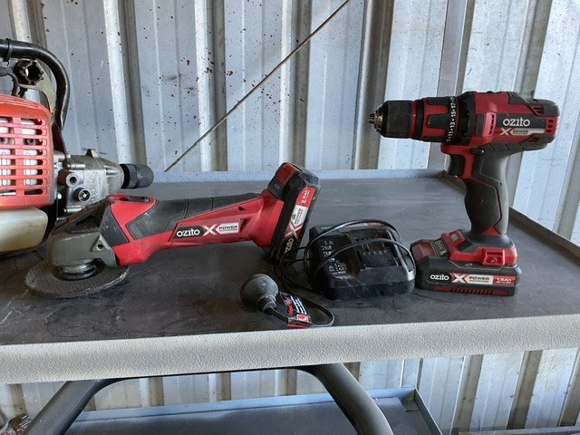 Ozito Drill and Angle Grinder and Charger