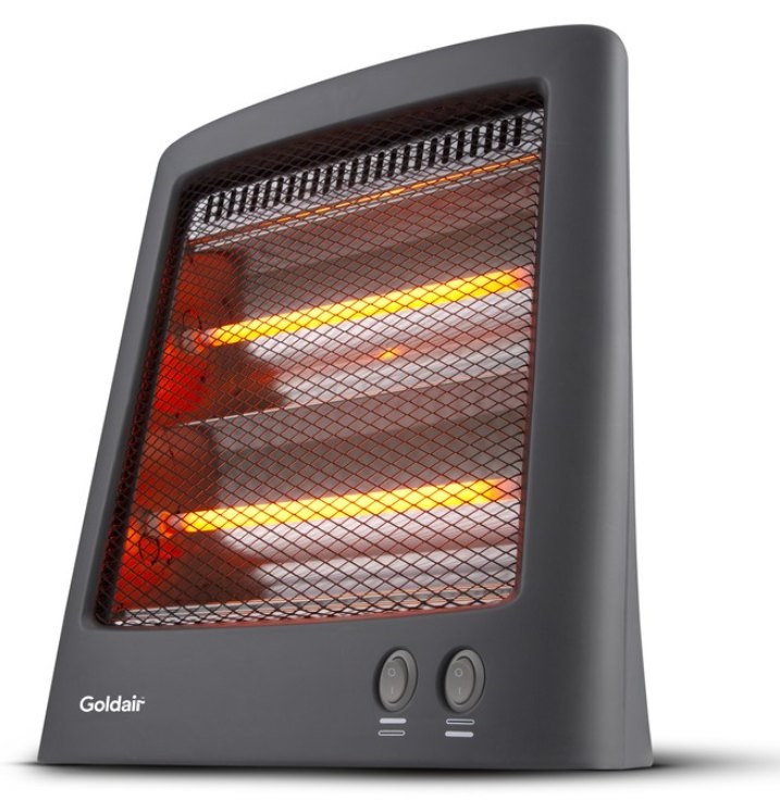 GOLDAIR Select 800W 2 Bar Radiant Heater, Black