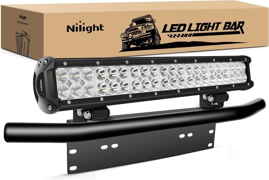 Nilight 20Inch 126W Led Light Bar Spot Flood Combo Driving Boat Led Off Roa