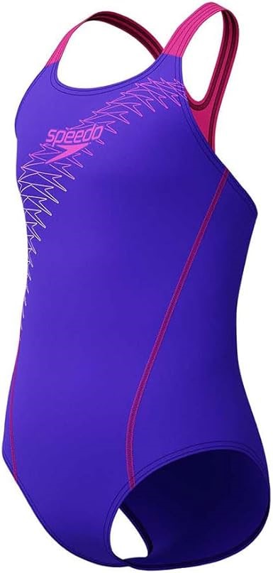 SPEEDO Girl's Medley Logo Medalist One Piece Swimsuit, 13-14 Years, Indigo