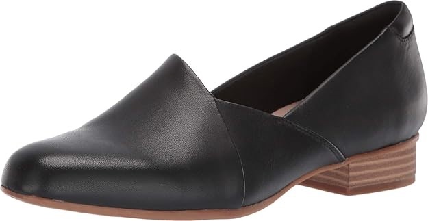 CLARKS Women's Juliet Palm Loafer, US10W/EU41.5, Black Leather, 26142933.