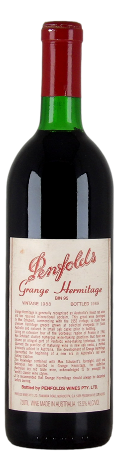 Penfolds Bin 95 Grange Hermitage 1988 (1x 750mL) SA.