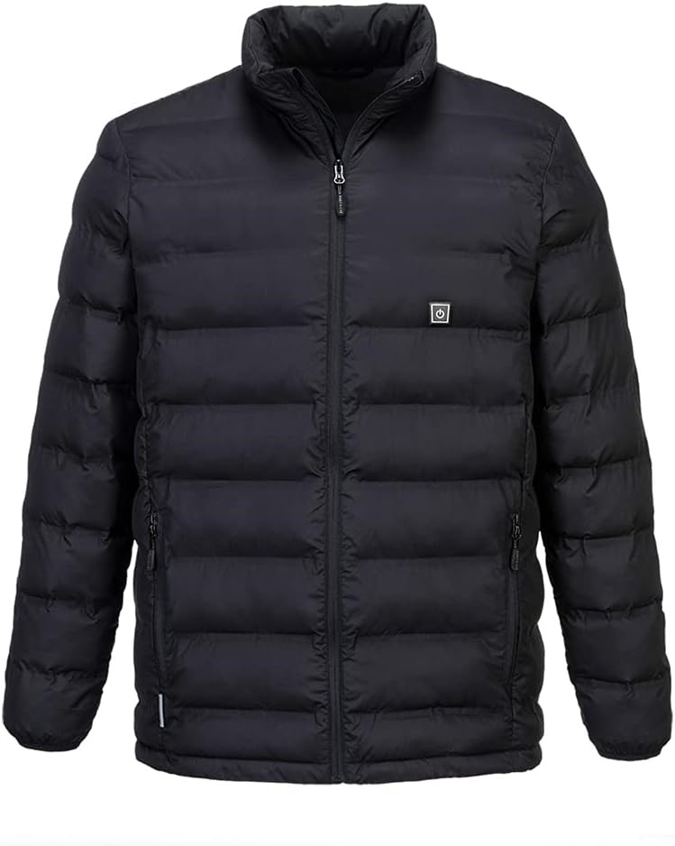 PORTWEST Ultrasonic Heated Tunnel Jacket, Black, Size: XXXL