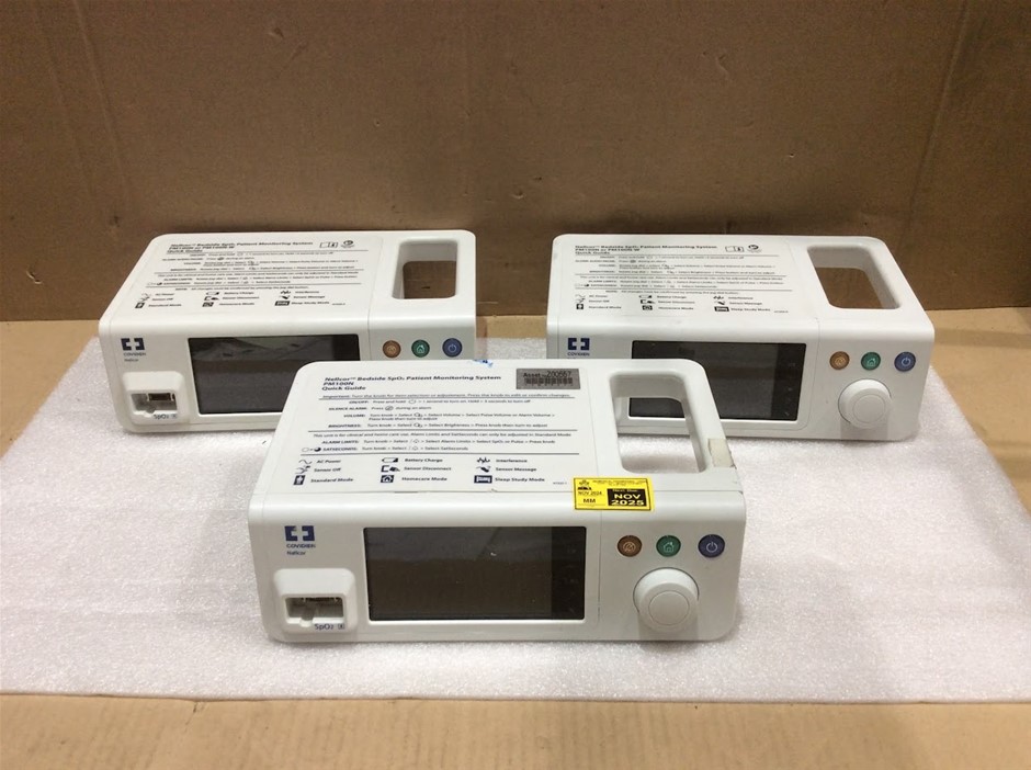 Nellcor PM100N Bedside SpO2 Patient Monitoring System (Lot of 3)