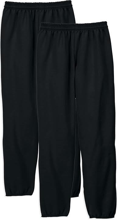 2 Pack x HANES Men's EcoSmart Fleece Sweatpant, Size XL, Black, A650. Buye