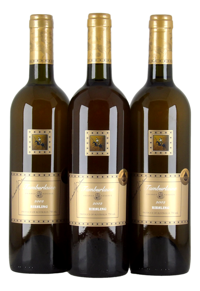 Tamburlaine Riesling Orange Reserve (Members) Orange 2002 (3x 750mL)