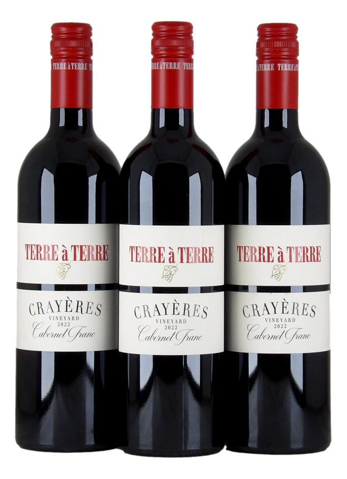 Terre a Terre Crayeres Vineyard Cabernet Franc 2022 (3x 750mL), SA.