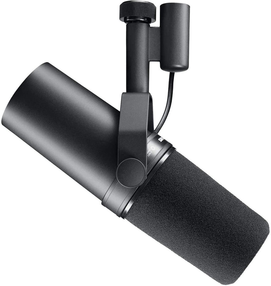 SHURE SM7B Cardioid Dynamic Microphone, Black.