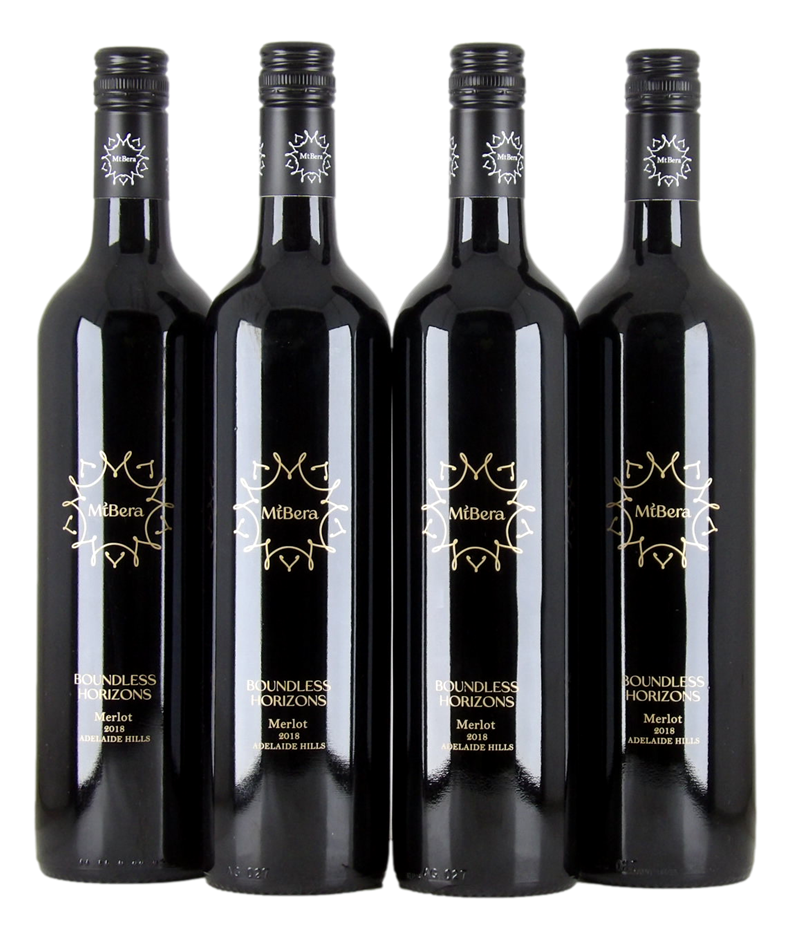 Mt Bera Boundless Horizons Merlot 2018 (4x 750mL), SA.