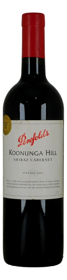 Penfolds `Koonunga Hill` Shiraz Cabernet 2001 (1x 750mL) AUS.