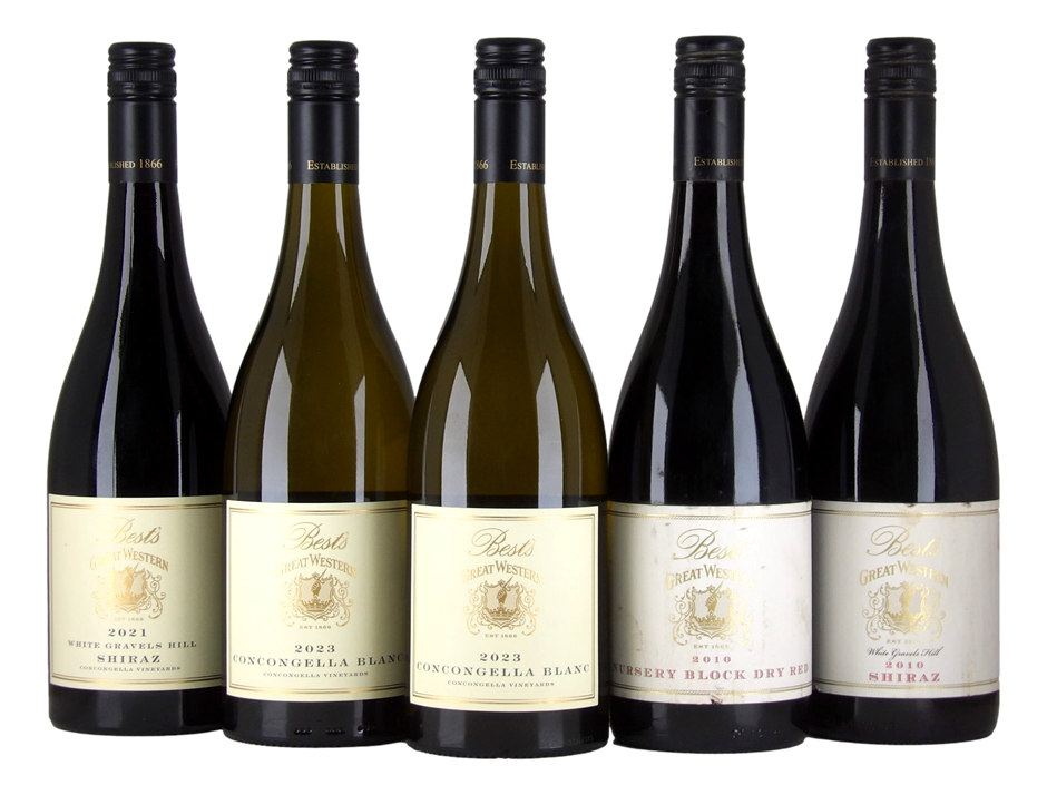 Mixed Best's Great Western Wine Pack (5x 750mL) Vic