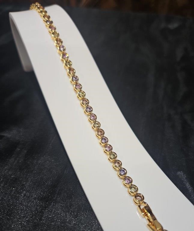22K/Italy Gold Filled Bracelet -(stamped 22K/Italy)-Warranty Quality-Bonus