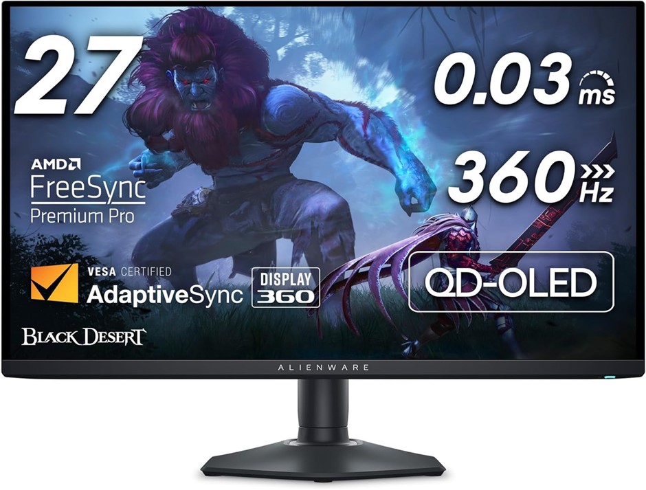 ALIENWARE AW2725DF Gaming Monitor 26.7-Inch 360Hz(N 03Ms AMD FreeSync Adap