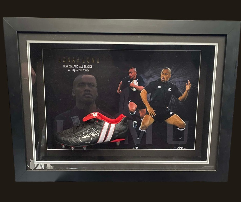 Extremely Rare Signed Jonah Lomu Rugby Boot