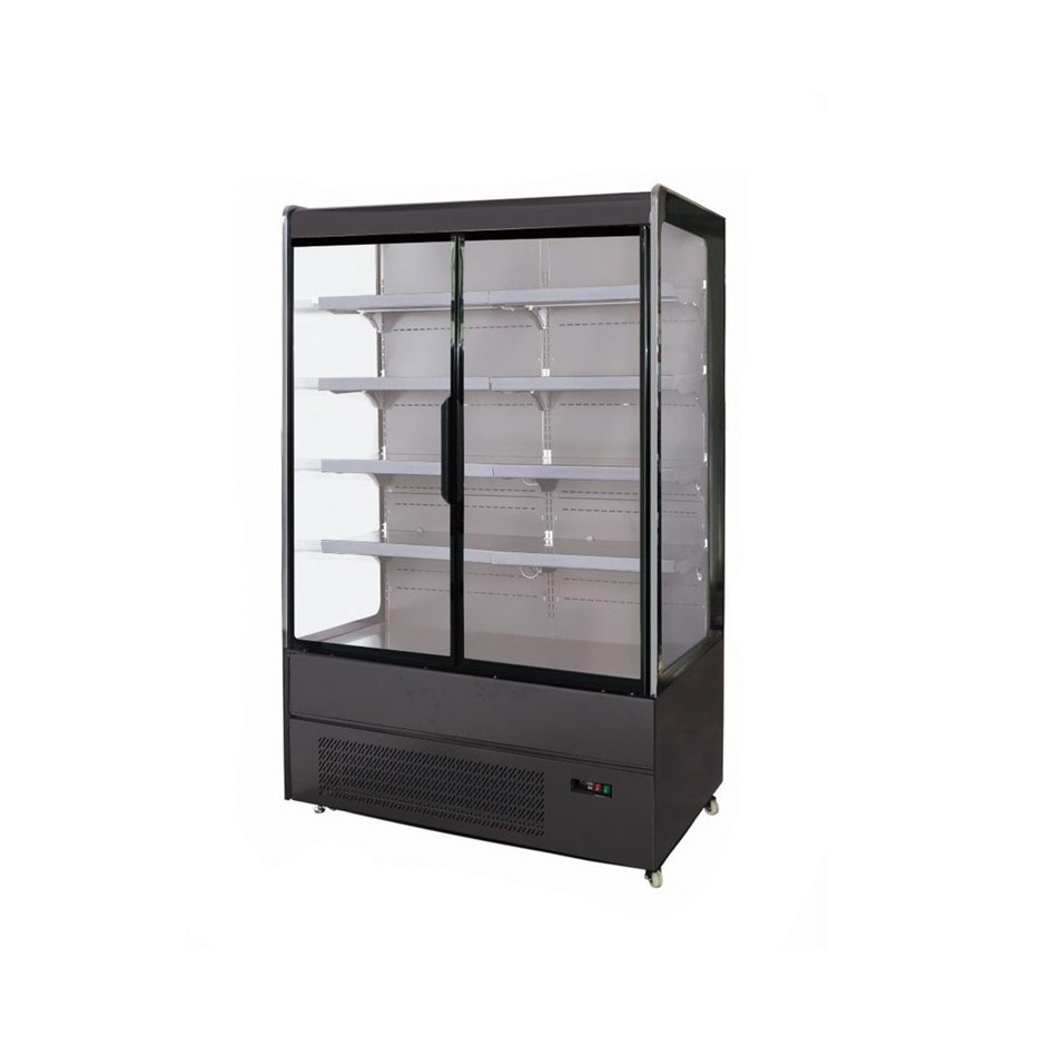 Open Chiller with 4 Shelves with Tempered Glass Doors 