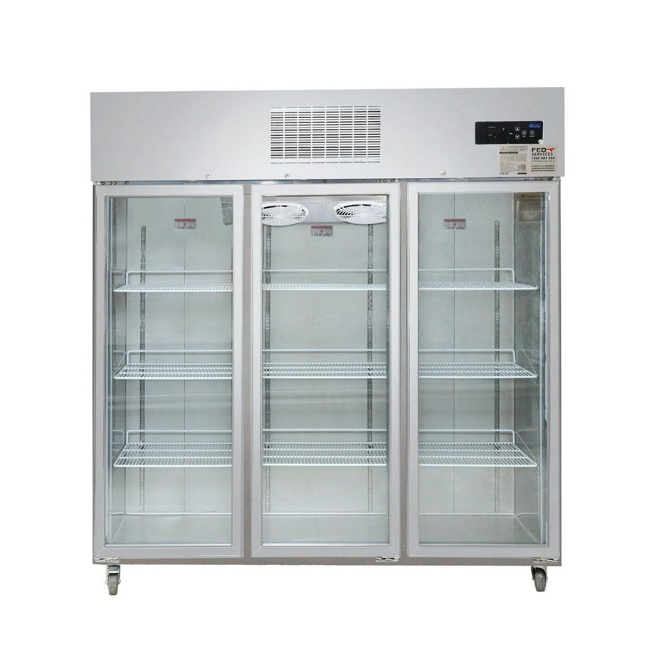 1500L Three Glass Door Upright Display Fridge