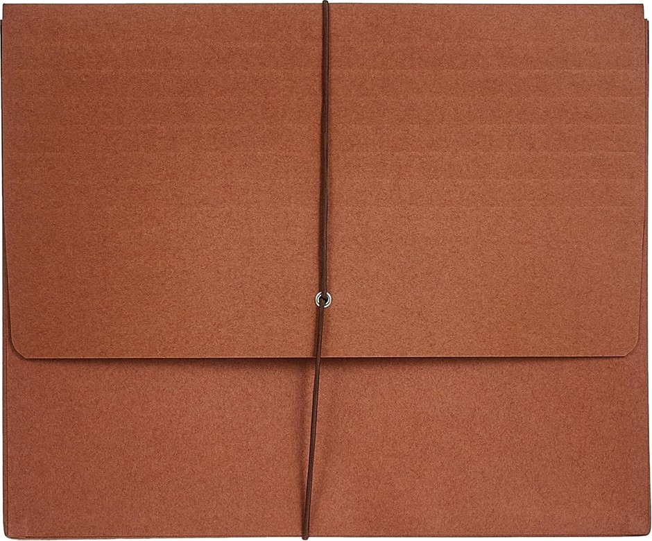 Smead Wallet, 3-1/2" Expansion, Flap and Cord Closure, Letter Size, Redrope